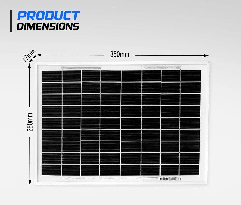 10W 12V  Solar Panel  Megavolt Caravan Camping Power MONO Battery Charging