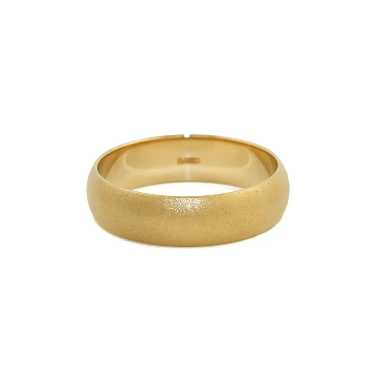 14k Gold  6mm Brushed Classic Band