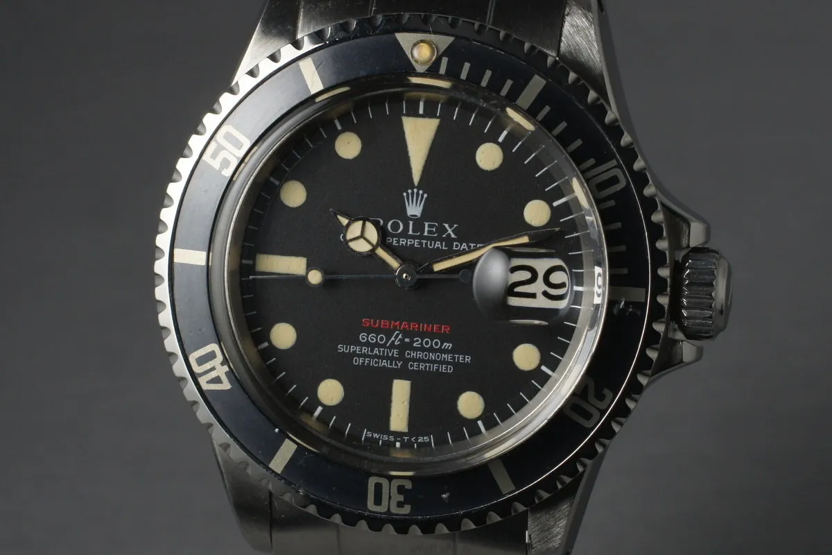 1970 Rolex Red Submariner 1680 with Box and Papers