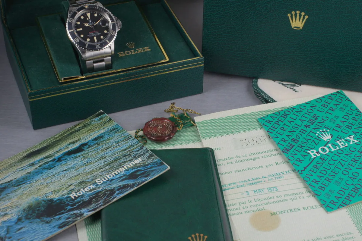 1970 Rolex Red Submariner 1680 with Box and Papers