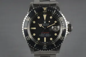 1970 Rolex Red Submariner 1680 with Box and Papers