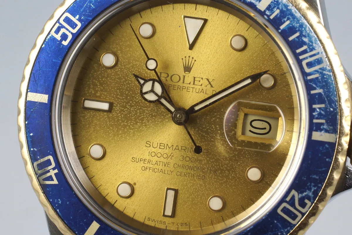 1987 Rolex Two Tone Submariner 16803 with Tropical Dial