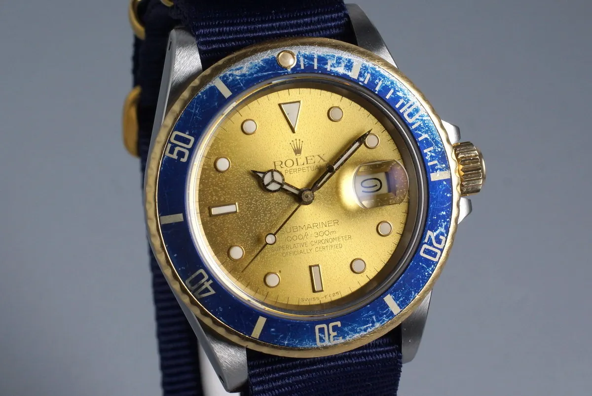 1987 Rolex Two Tone Submariner 16803 with Tropical Dial