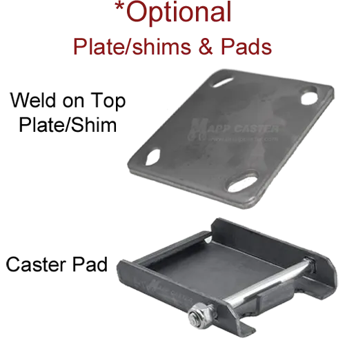 5" x 2" Polyurethane on Polyolefin Wheel Rigid Brake Caster - 750 Lbs Capacity