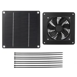 5W Solar Fan for Greenhouse,Chicken House, Doghouse,Shed