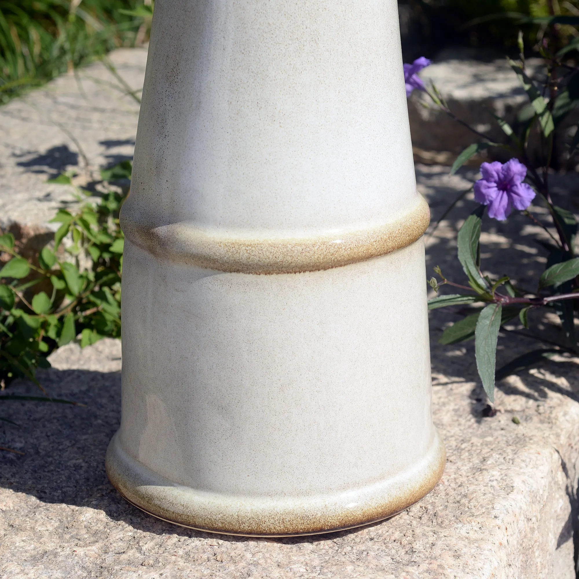 78414-04 -  Ceramic Birdbath - Ivory Elegance