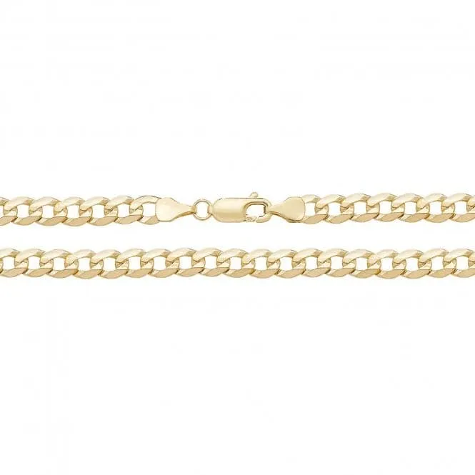 9ct Yellow Gold Flat Beveled Curb Chain CH440