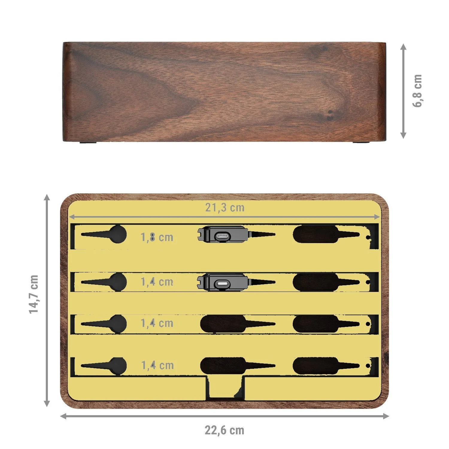 ALLDOCK Classic Walnut and Gold