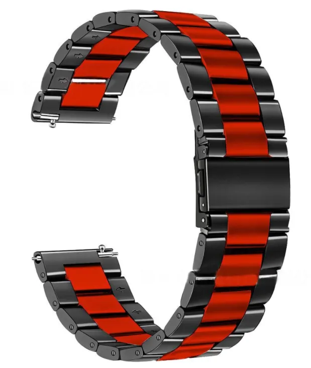 Amazfit GTR 3 (Pro) Steel Strap (Black/Red)