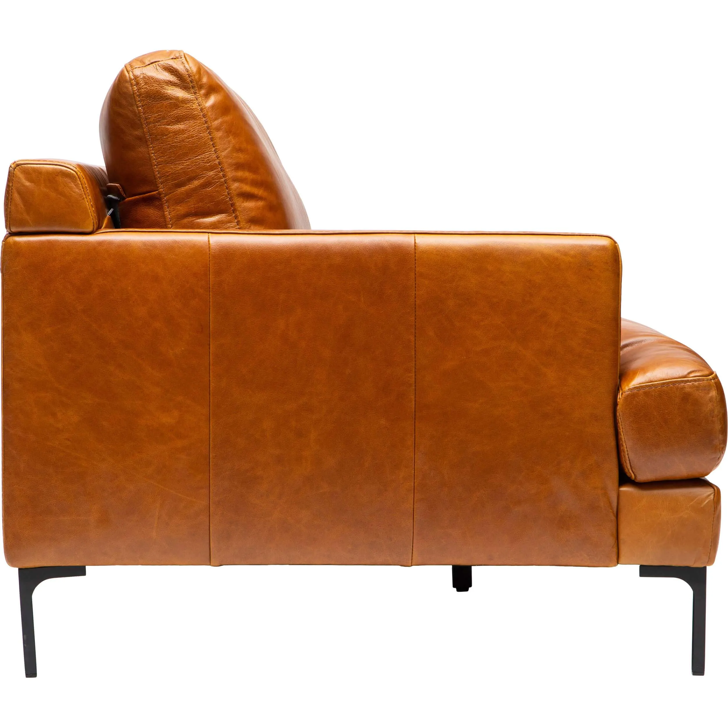 Ansel Leather Sectional, Oil Buffalo Camel