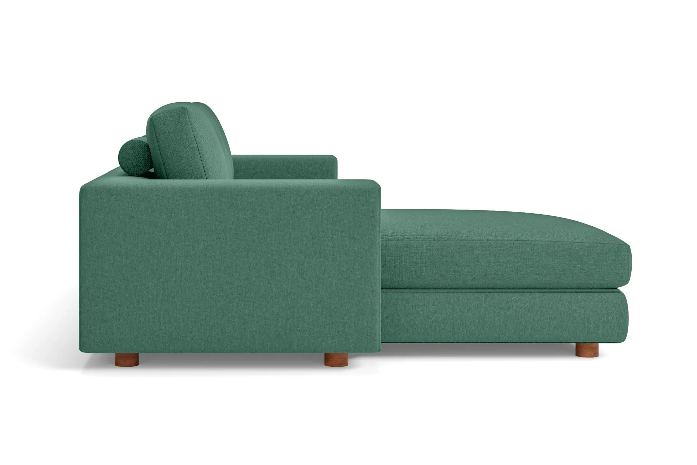 Arezzo 4 Seater Left Hand Facing Chaise Lounge Corner Sofa Mint Green Linen Fabric