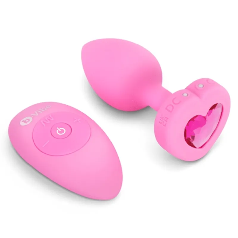 b-Vibe Vibrating Heart Remote Control Plug