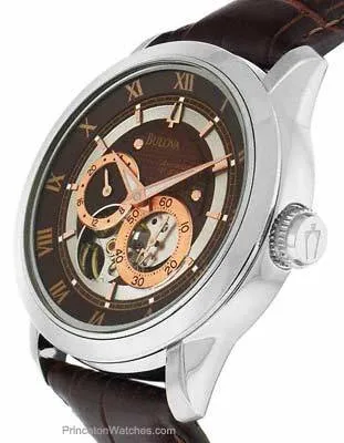 Bulova Mens BVA Series Automatic - Espresso Dial - Subdials - Leather Strap