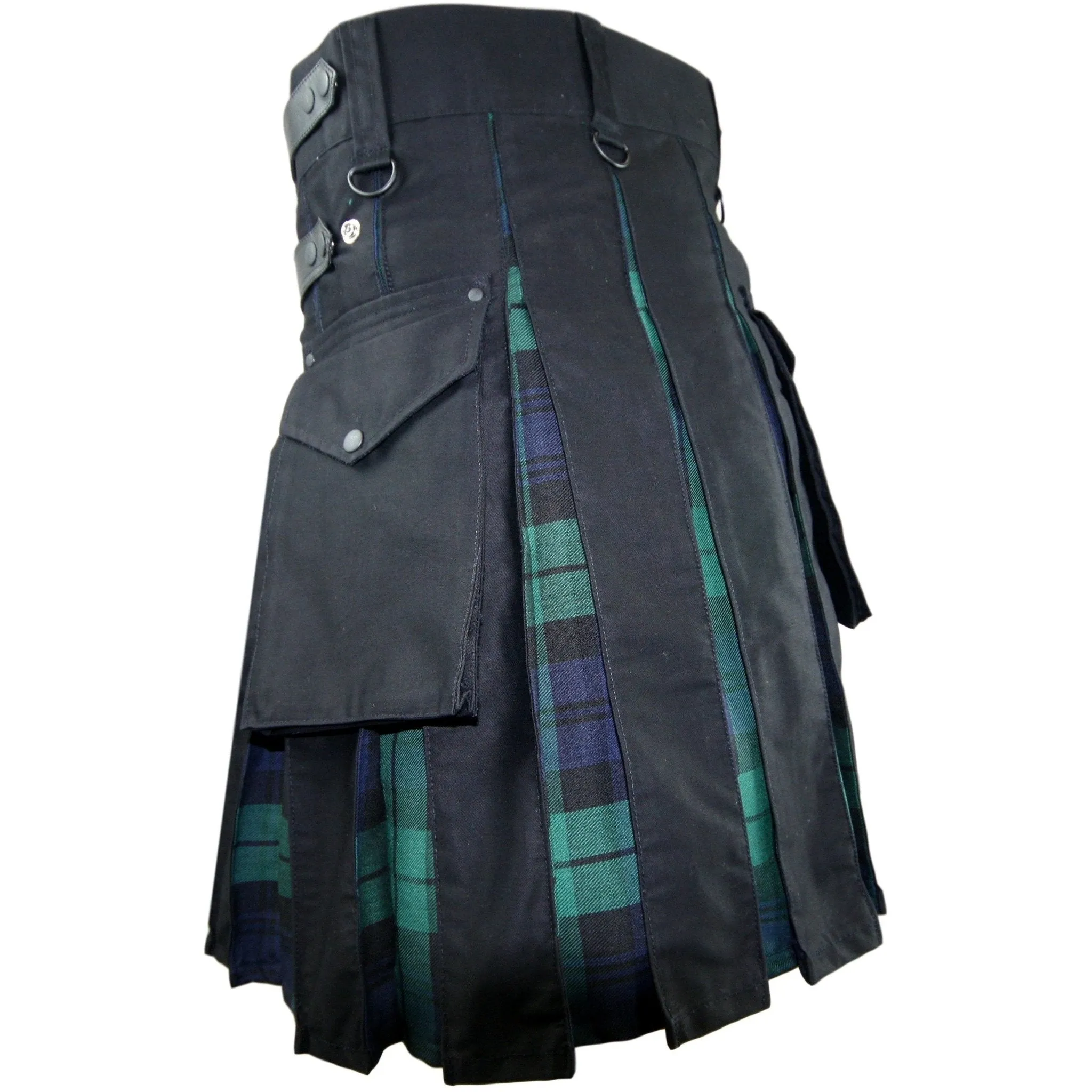 Cargo Tartan Combo Utility Kilt: Black Watch Utility Kilts