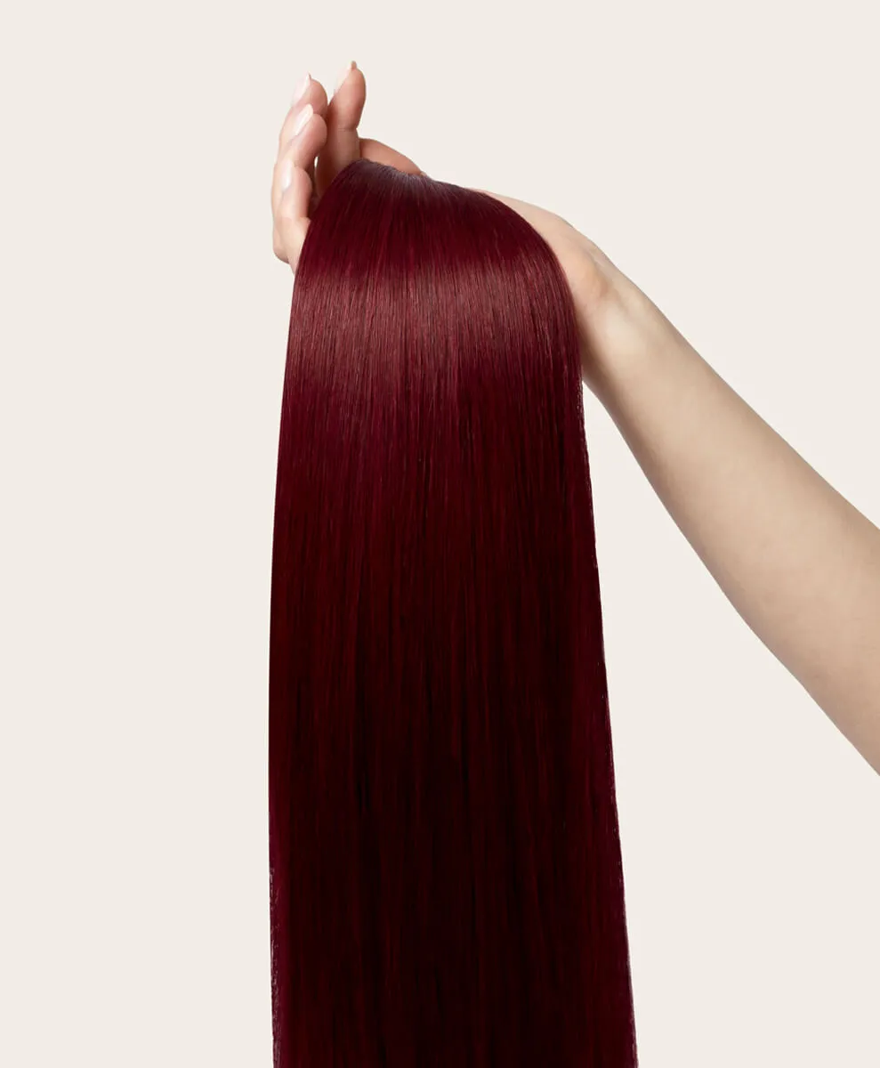 Cherry Red, 20" Volumiser Quad Clip-In Weft, #530 | 45g