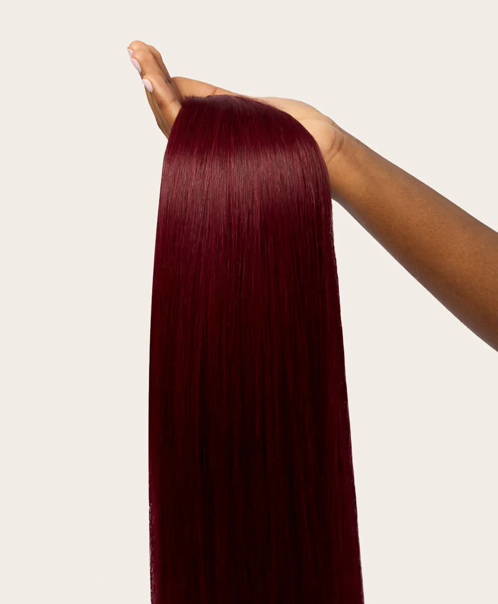 Cherry Red, 20" Volumiser Quad Clip-In Weft, #530 | 45g