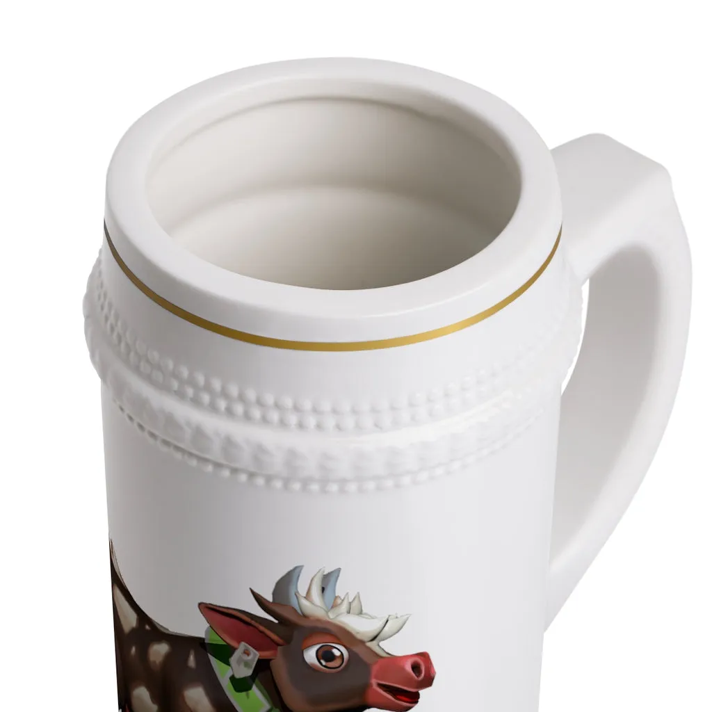 Dark Brown Cow Stein Mug