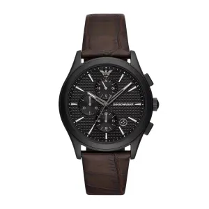 Emporio Armani Chronograph Brown Leather Watch | AR11549