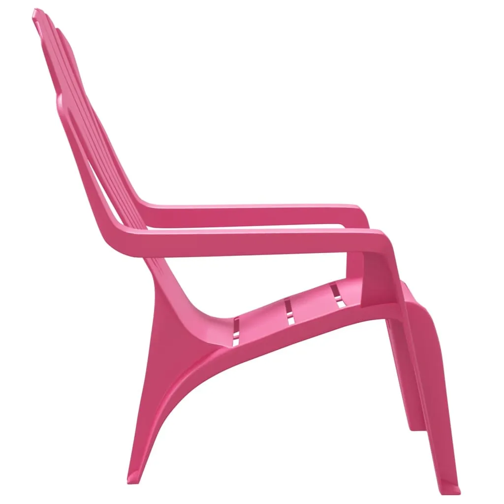 Garden Chairs 2 pcs for Children Pink 37x34x44 cm PP Wooden Look