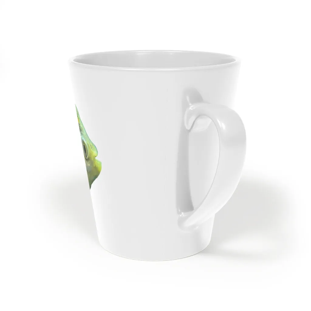 Green Fish with Specs Latte Mug, 12oz