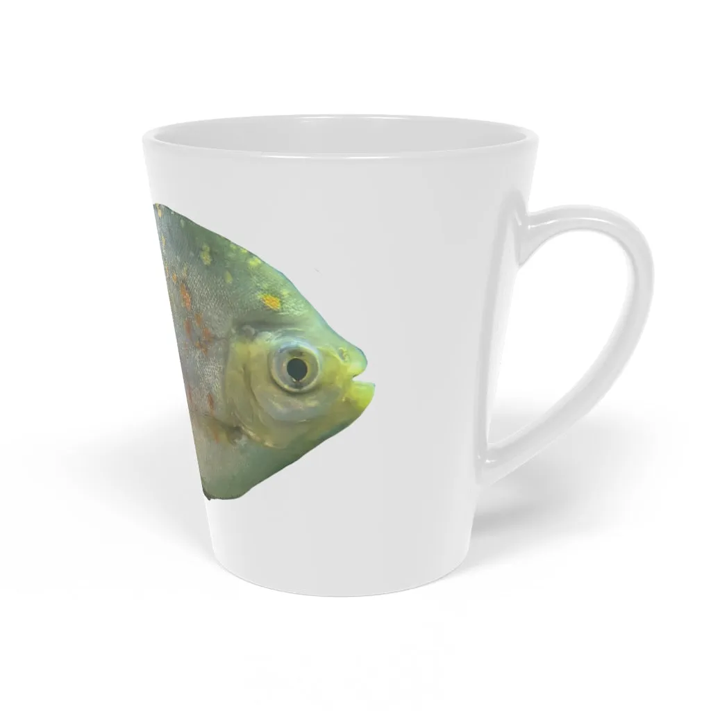 Green Fish with Specs Latte Mug, 12oz