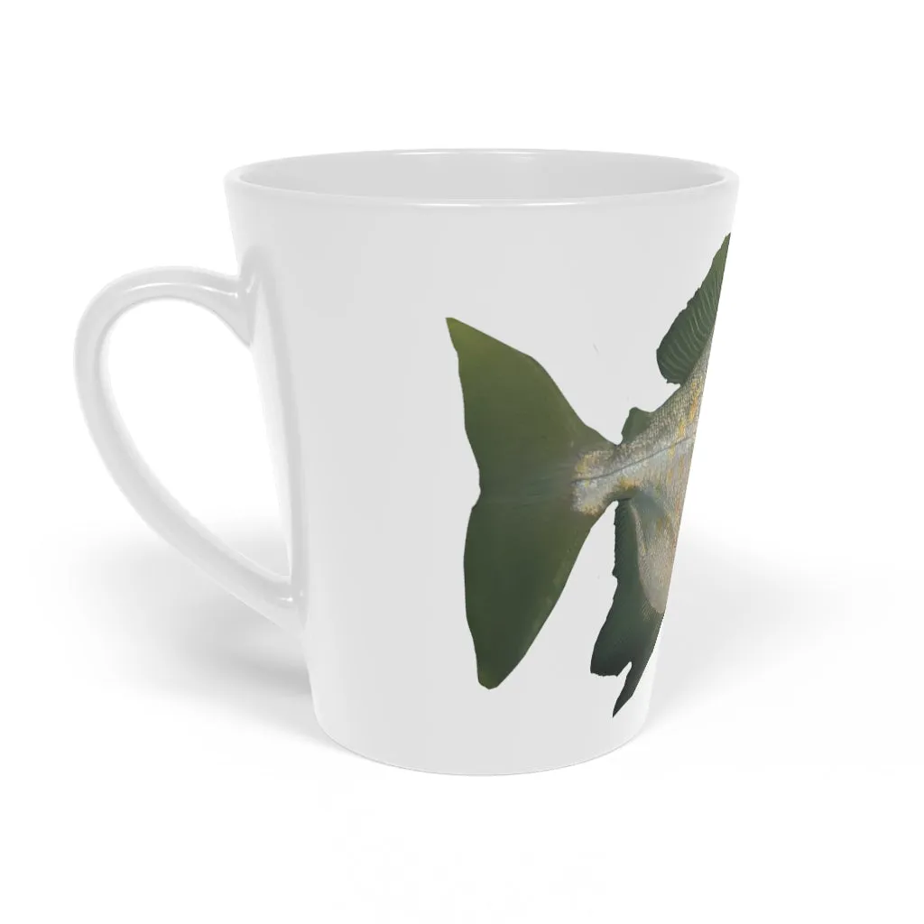 Green Fish with Specs Latte Mug, 12oz