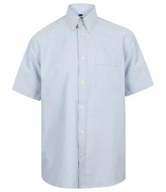 Henbury Short Sleeve Classic Oxford Shirt