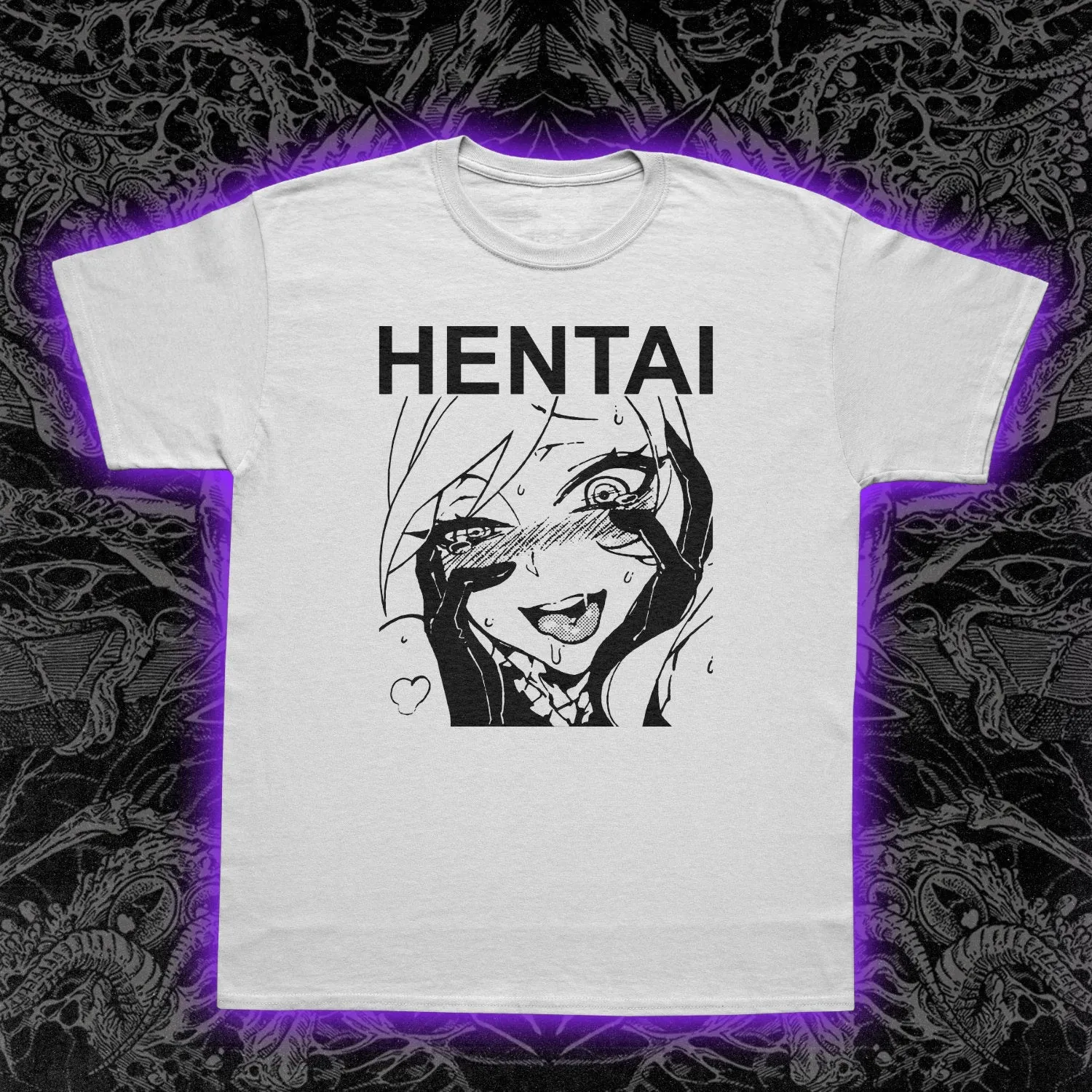 Hentai Ahegao Face Slim Fit Tee