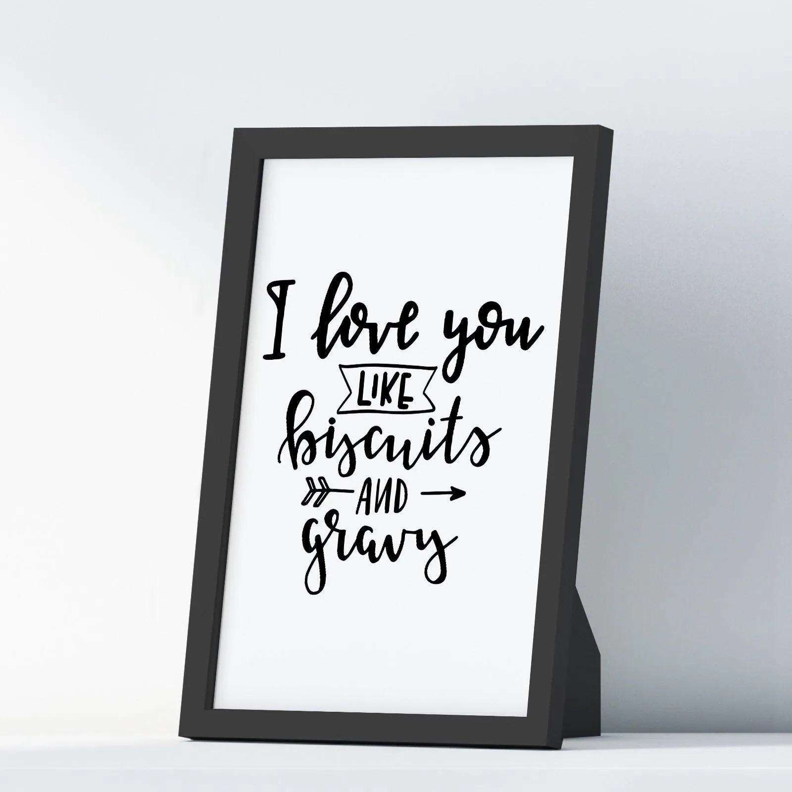 I Love You Like Biscuits And Gravy A4 A3 A2 Posters Wall Art Home