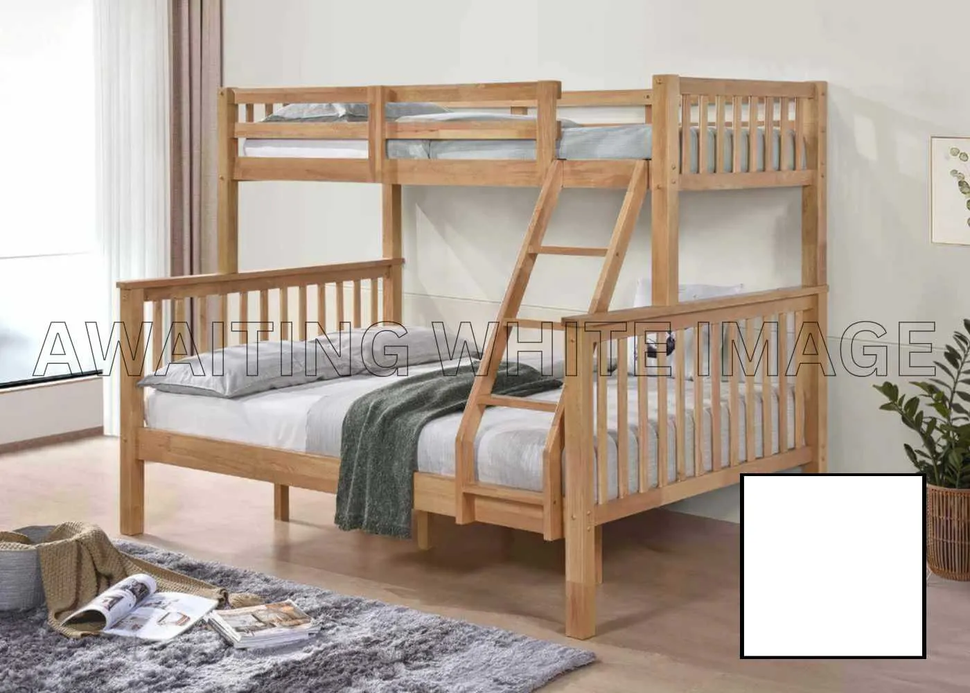 Kelling Wooden Triple Bunk Bed in White