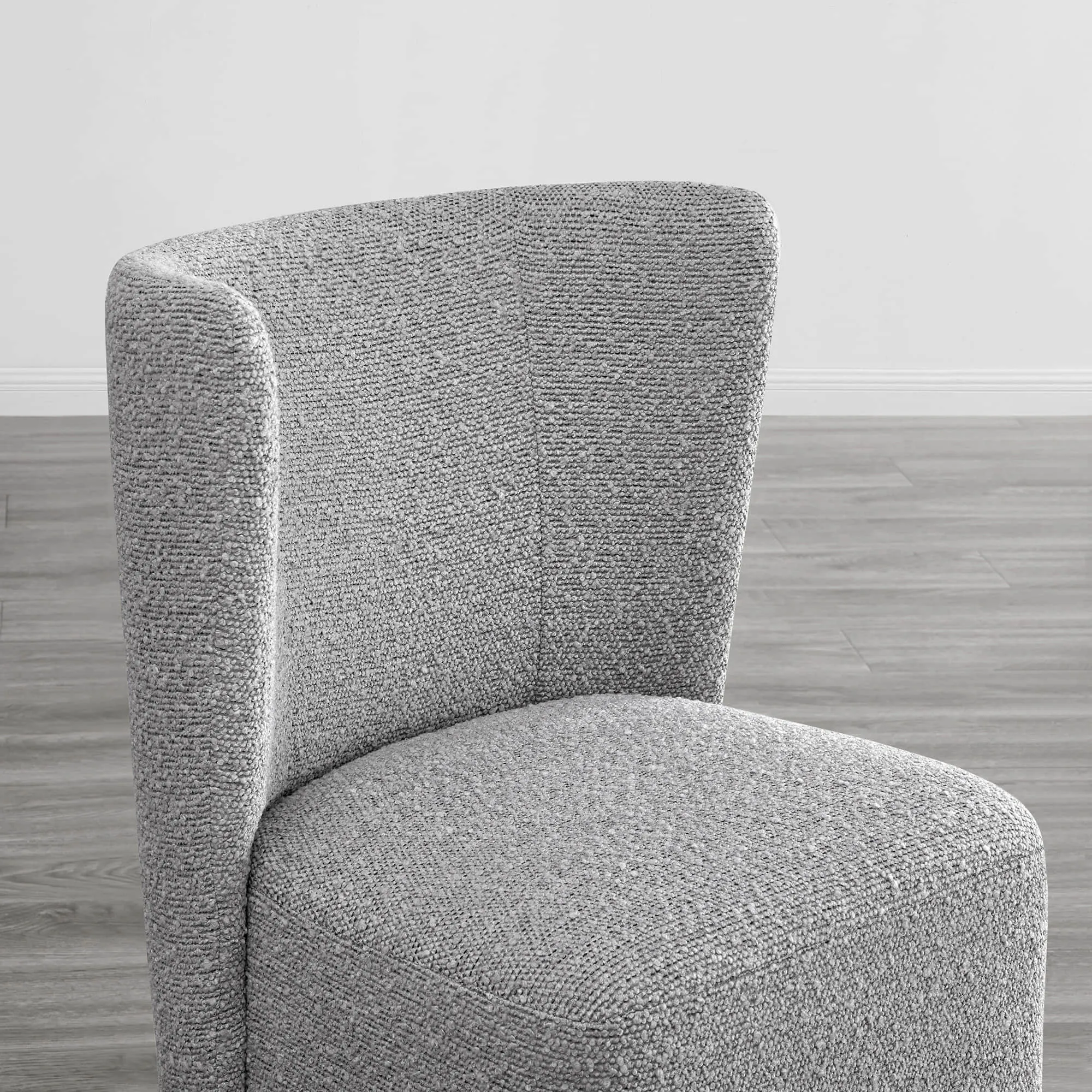 Lilibet Wingback Performance Fabric Dining Chair With Casters