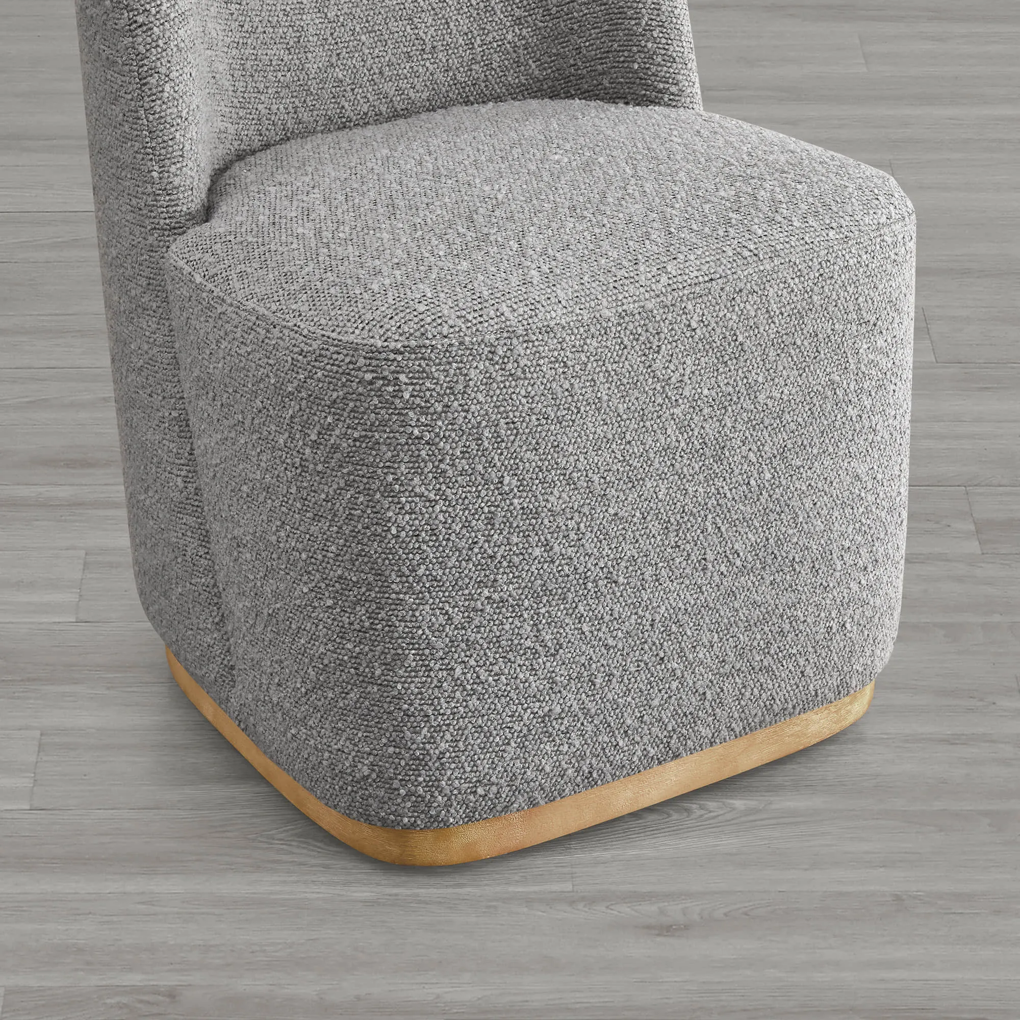 Lilibet Wingback Performance Fabric Dining Chair With Casters