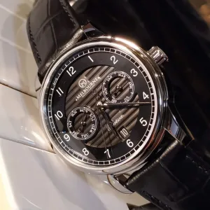 Melbourne Portsea Calendar —&nbsp;Black (Triple&nbsp;Calendar) with Ceramic&nbsp;Dial