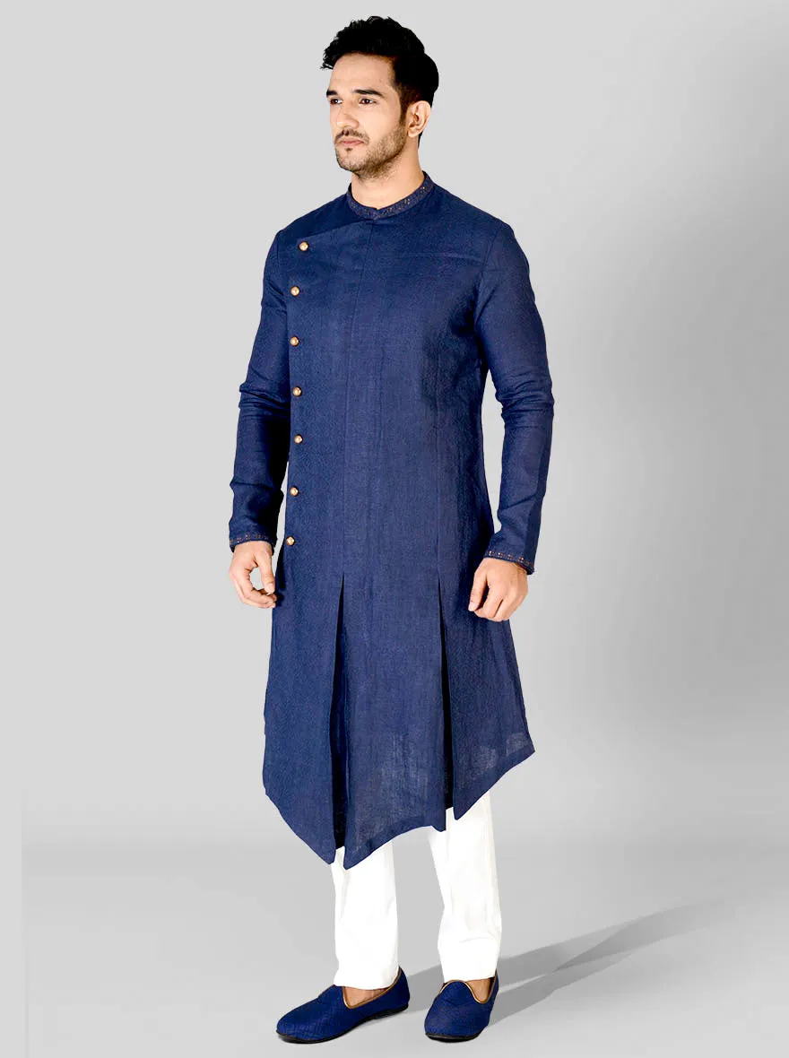 Navy Blue Kurta Pajama | Siddhesh Chauhan