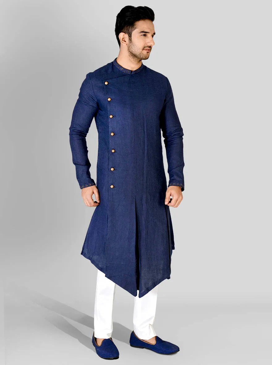 Navy Blue Kurta Pajama | Siddhesh Chauhan