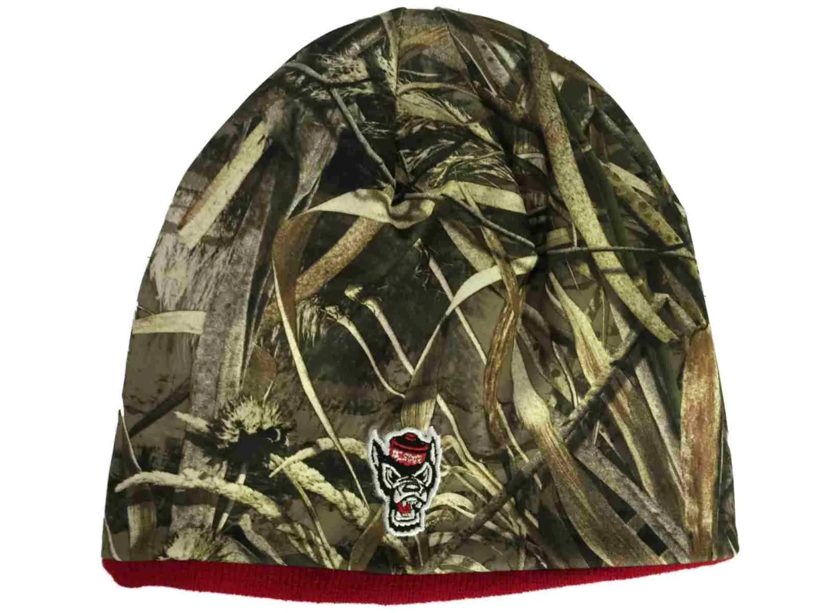 NC State Wolfpack TOW Realtree Max5 Red Seasons Reversible Knit Beanie Hat Cap