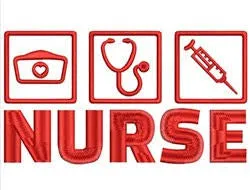 Nurse Embroidered Logos (Choose Style)