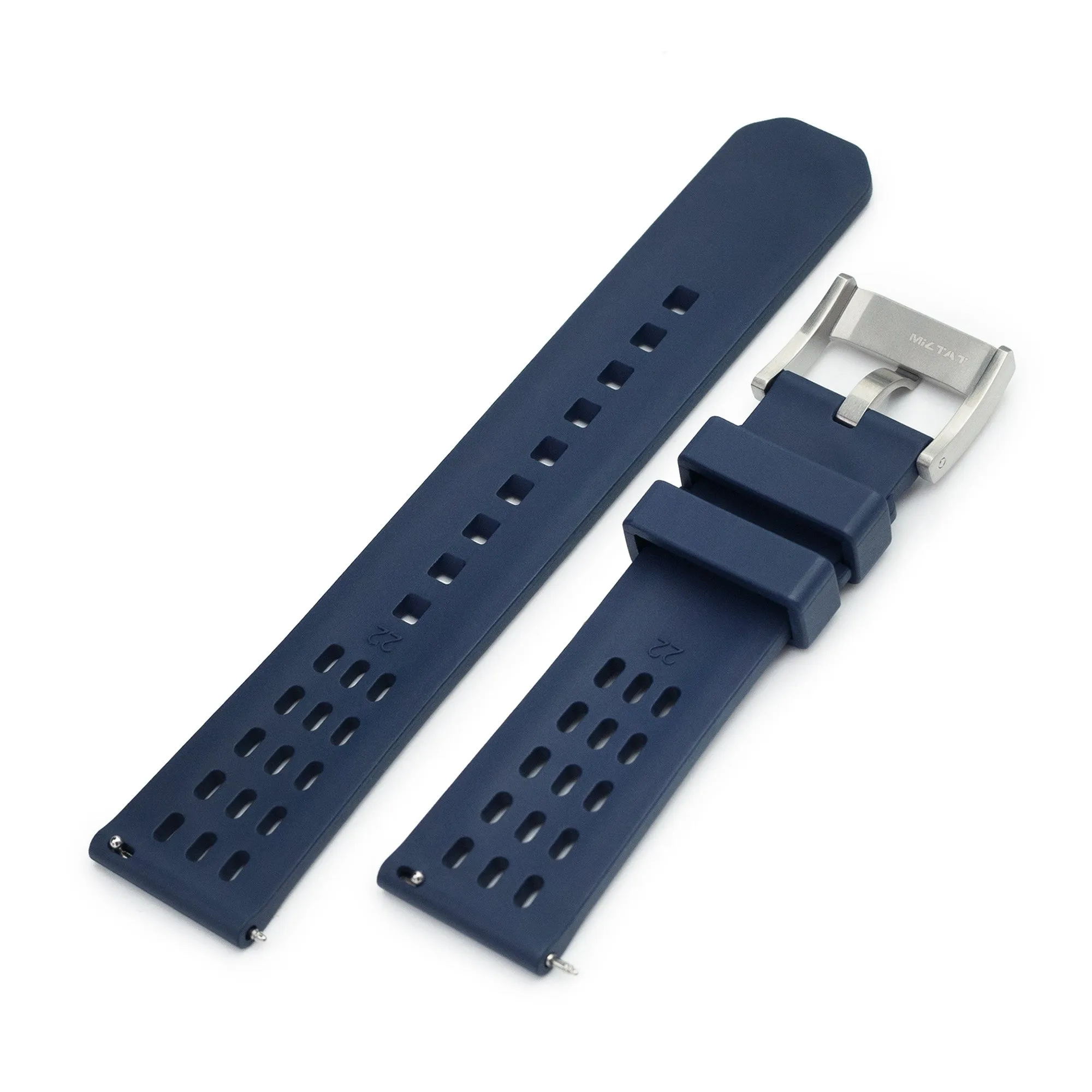 Ocellus Blue FKM Rubber Quick Release Watch Strap