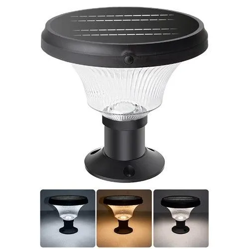 Pillar Light For House | Solar Round Pillar Light 152 Led