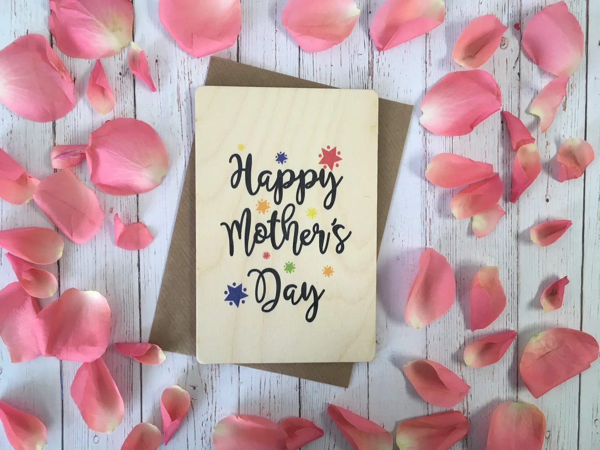 Printed Wooden Wish Bracelet - Happy Mothers Day