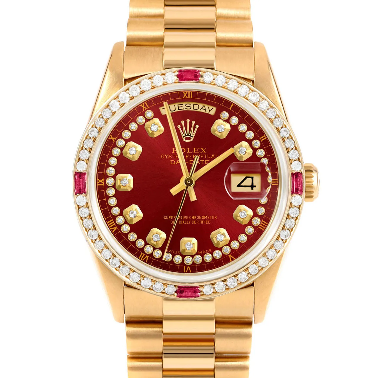 Rolex Day-Date 36mm | 18238-RED-STRD-4RBY-PRS