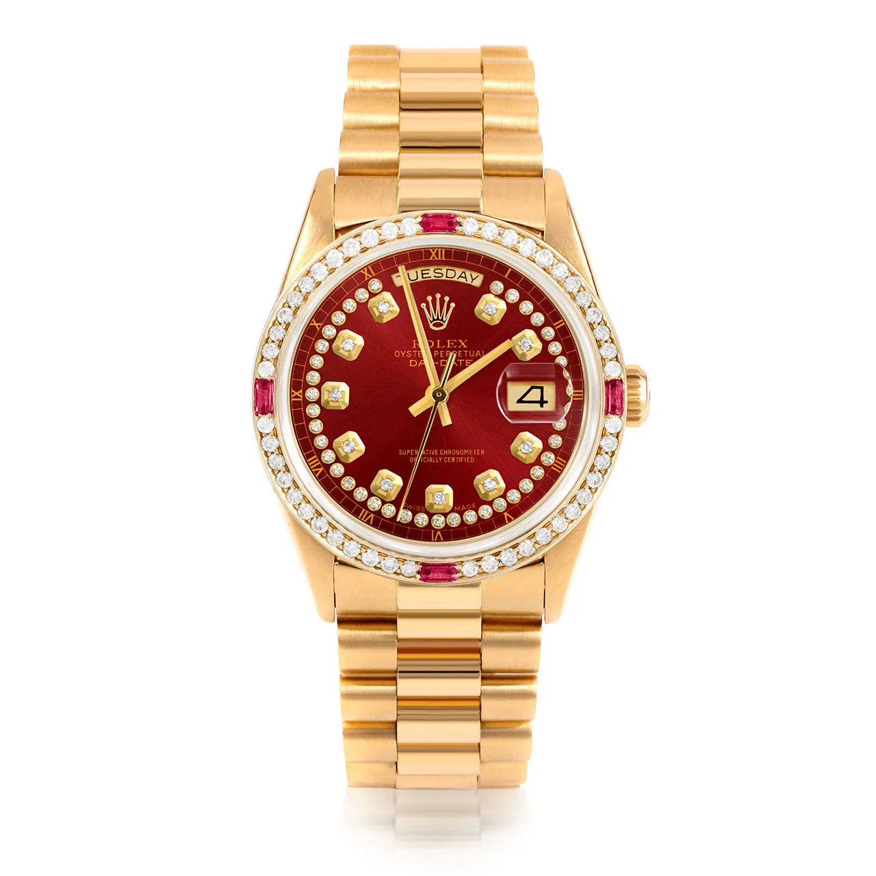 Rolex Day-Date 36mm | 18238-RED-STRD-4RBY-PRS