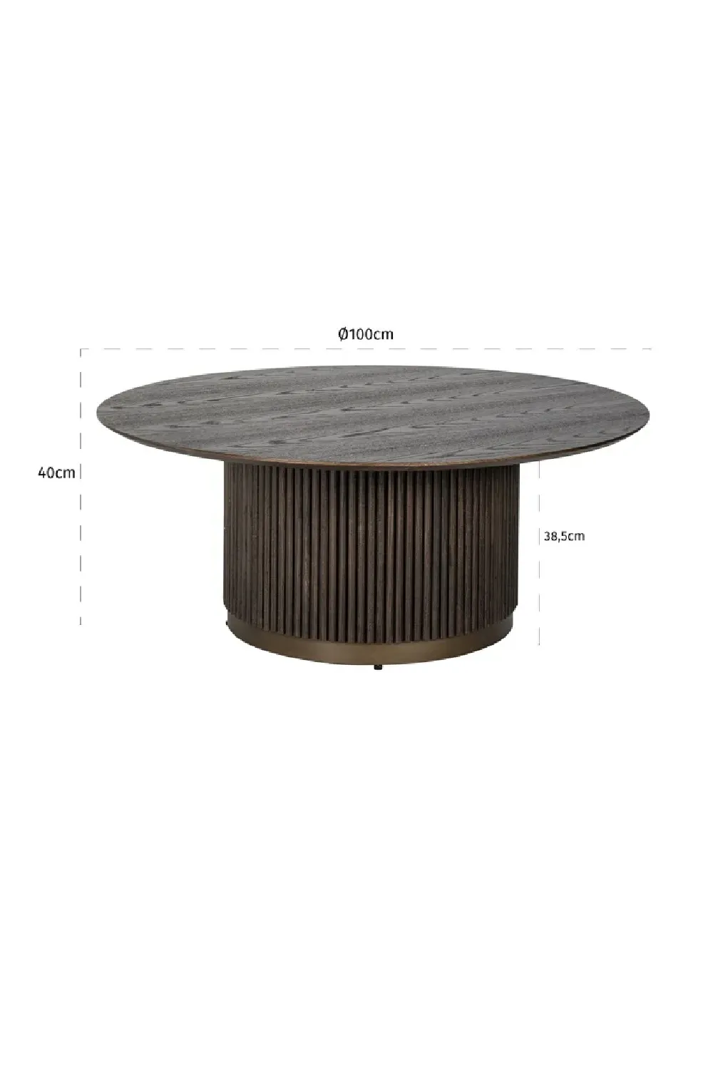 Round Wooden Coffee Table | OROA Luxor