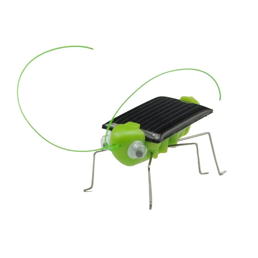 Solar Grasshopper Insect Bug Moving Toy, Lovely funny Mini Solar toy  Insect Teaching Fun Gadget Toy Gift