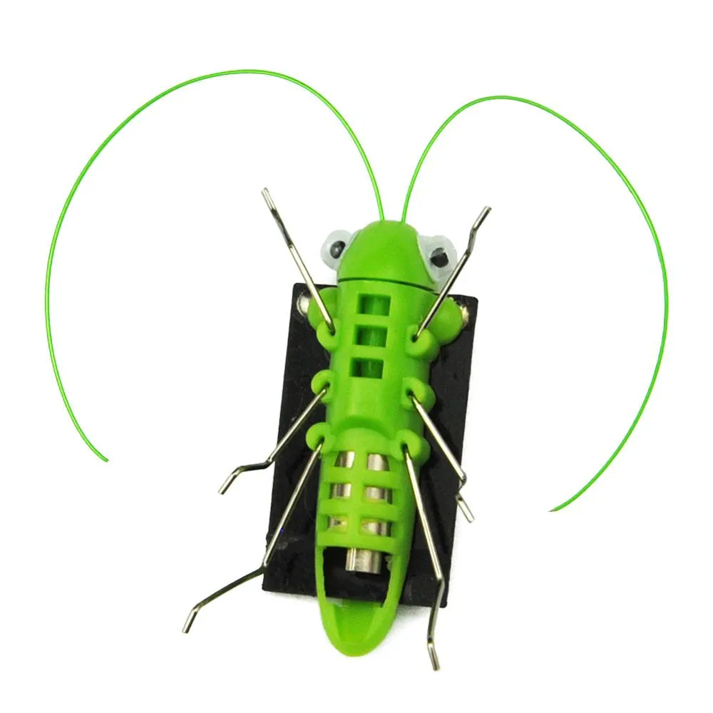 Solar Grasshopper Insect Bug Moving Toy, Lovely funny Mini Solar toy  Insect Teaching Fun Gadget Toy Gift