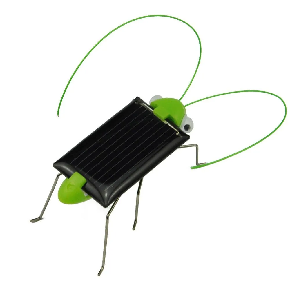 Solar Grasshopper Insect Bug Moving Toy, Lovely funny Mini Solar toy  Insect Teaching Fun Gadget Toy Gift