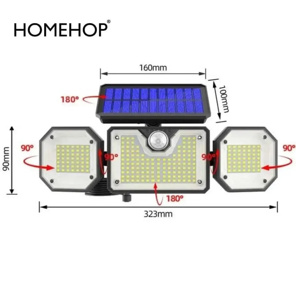 Solar Motion Sensor Lighting Outdoor Waterproof LED Wall Light For Home Security (Cool White)(Renewed)