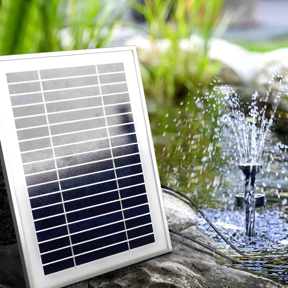 Solar Pond Pump with Battery Kit LED Lights 4.3FT