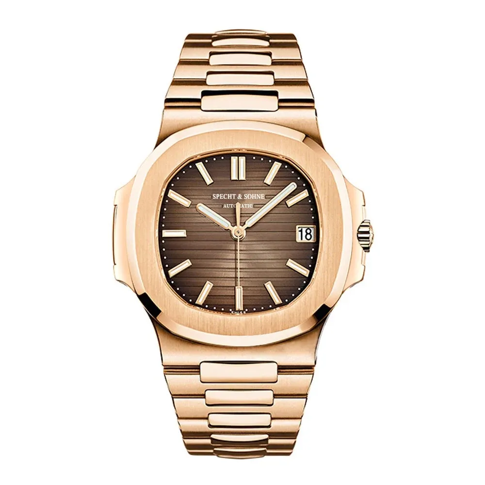 Stainless steel classic golden watch