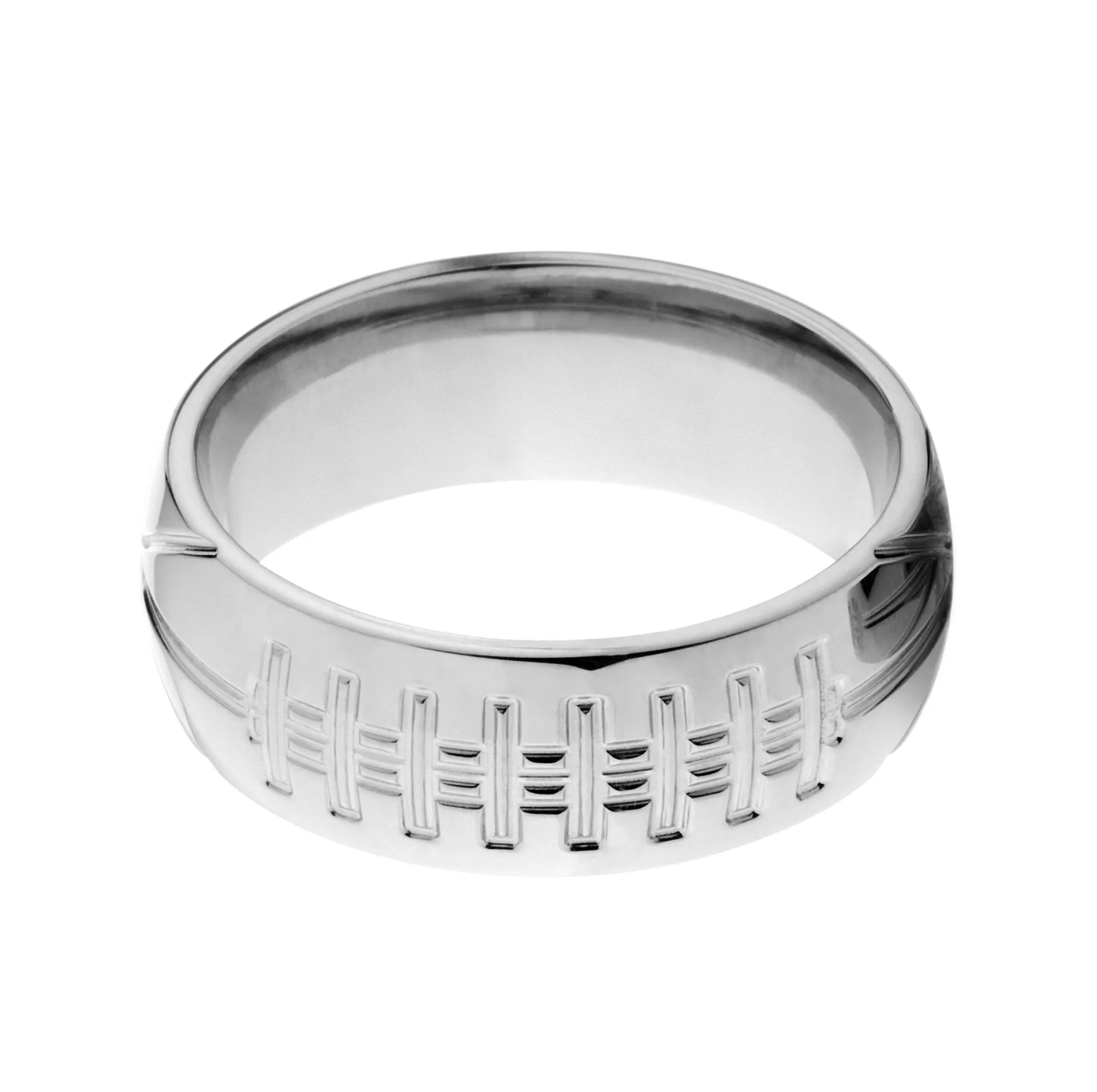 Titanium Football Ring - Custom Men's Wedding Ring